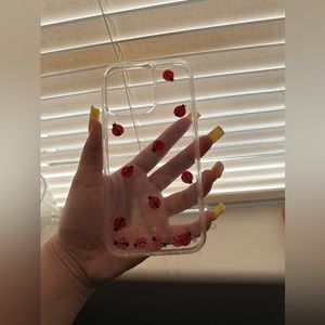 Kate Spade Ladybug Resin IPhone 14 Pro Max Phone case! 🖤❤️🐞